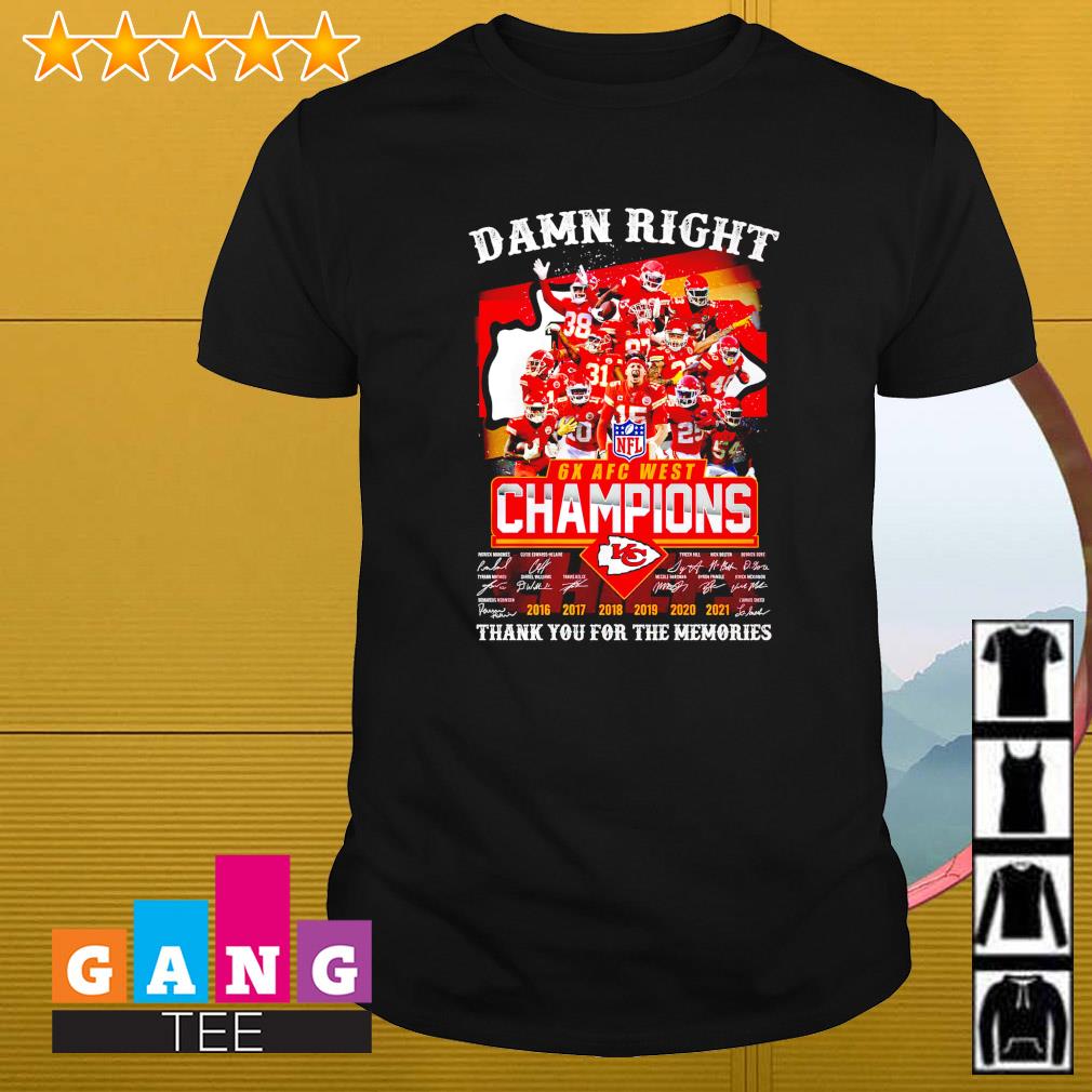 Kansas city Chiefs 2022 afc west champions thank you for the memories  signatures shirt, hoodie, sweater, long sleeve and tank top