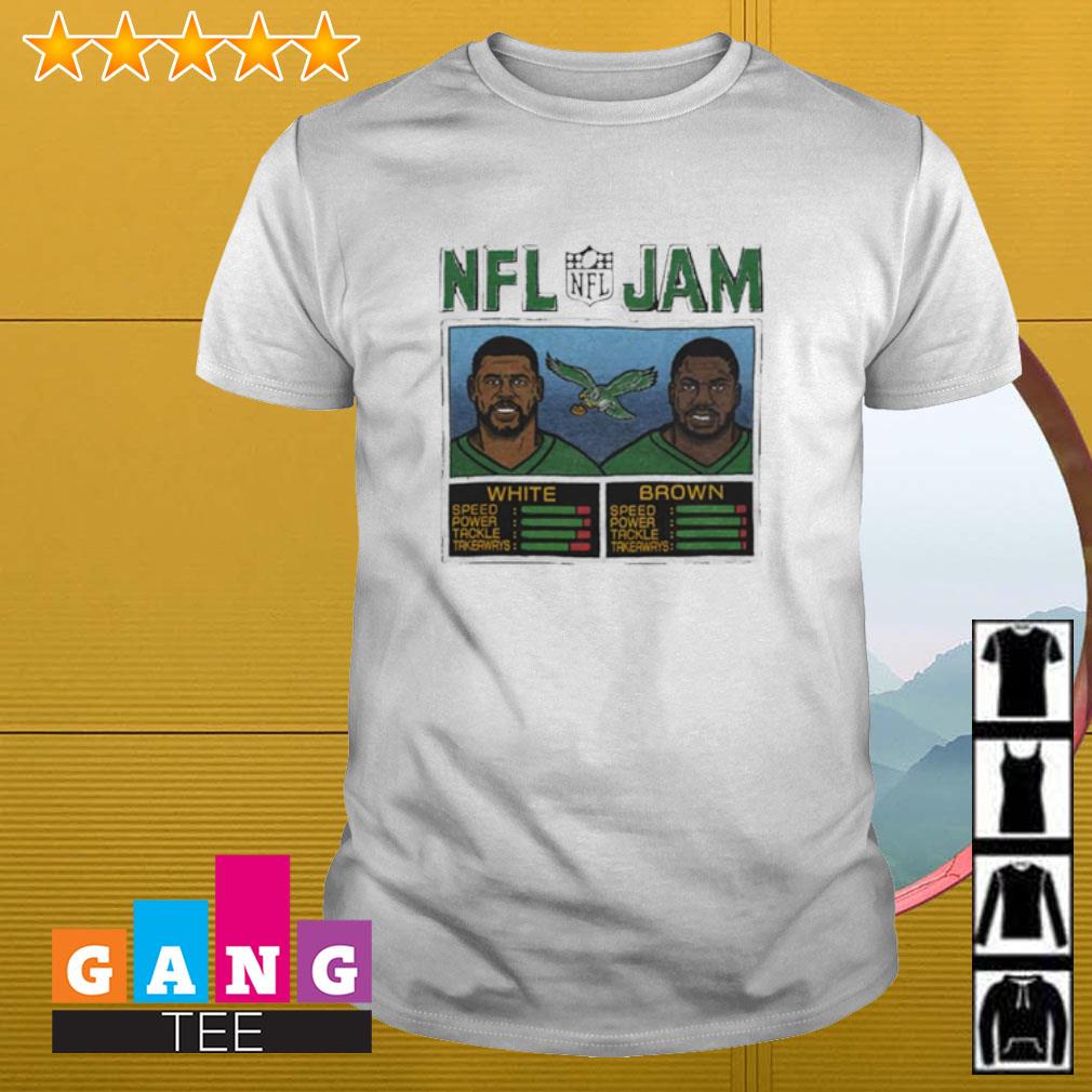 NFL Jam Eagles White And Brown shirt, hoodie, sweater, long sleeve