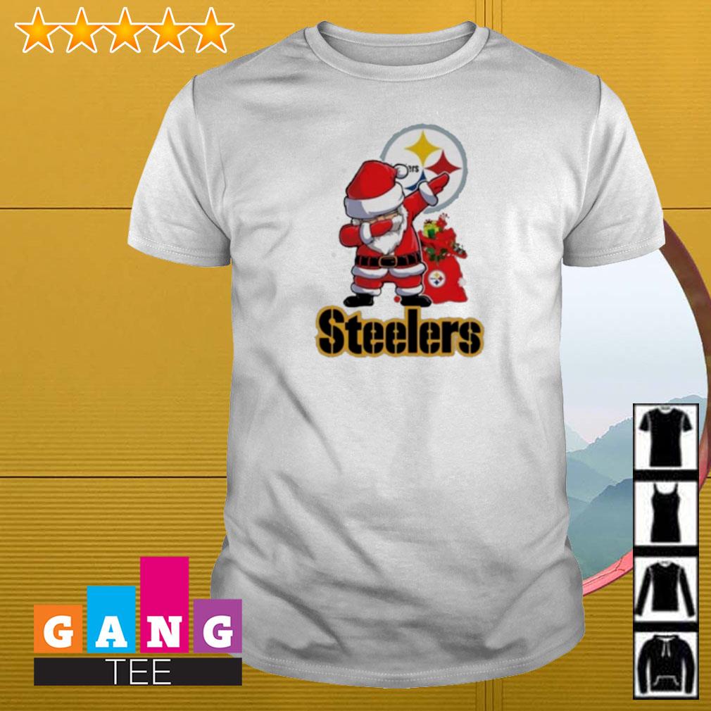 Official Pittsburgh Steelers NFL Santa dabbing football Christmas shirt
