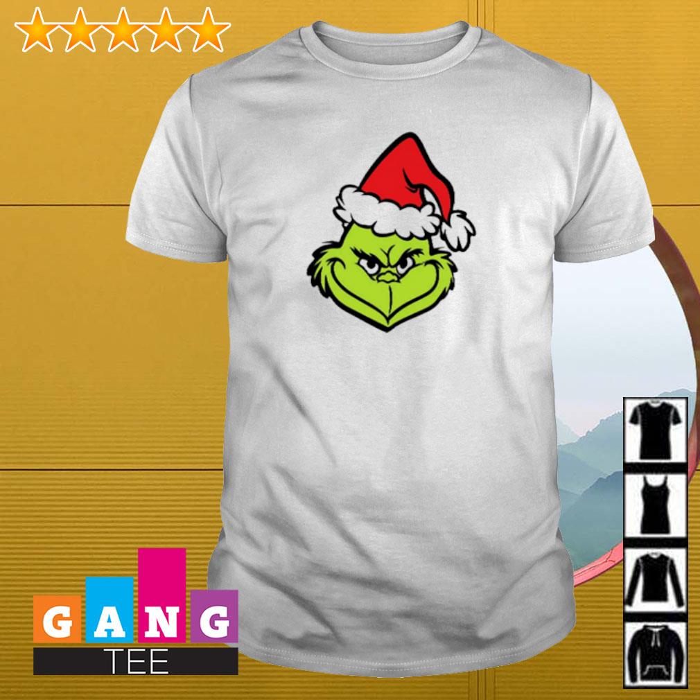 Top Grinch Santa face Christmas shirt