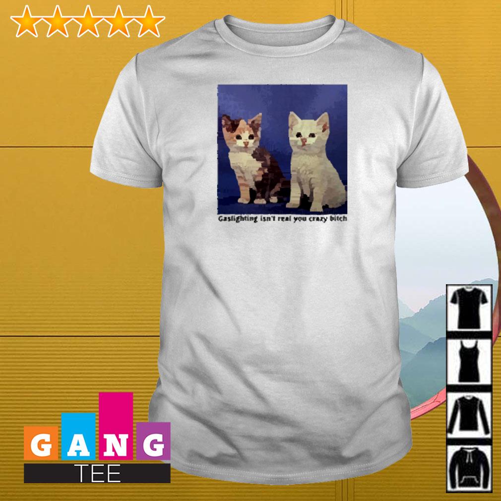Awesome Cat Gaslighting isn’t real you crazy bitch shirt
