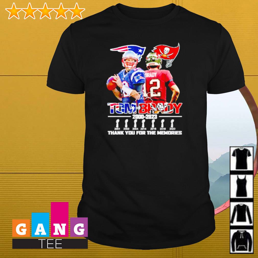 Tom Brady 2000 2023 Thank You For The Memories Shirt