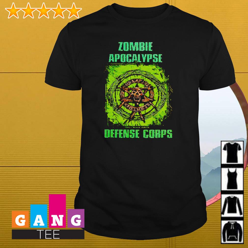 Funny Zombie apocalypse defence corps shirt