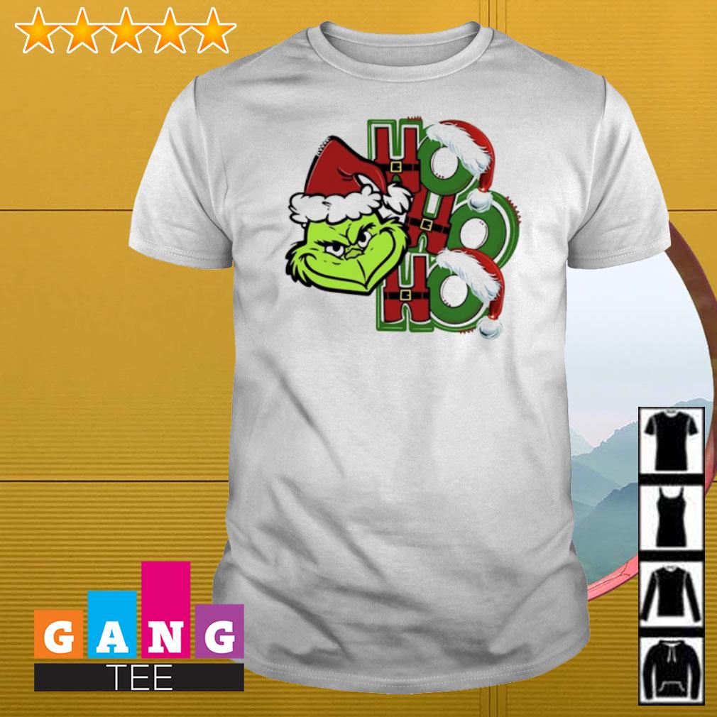 Official Grinch Santa hat ho ho ho Christmas shirt