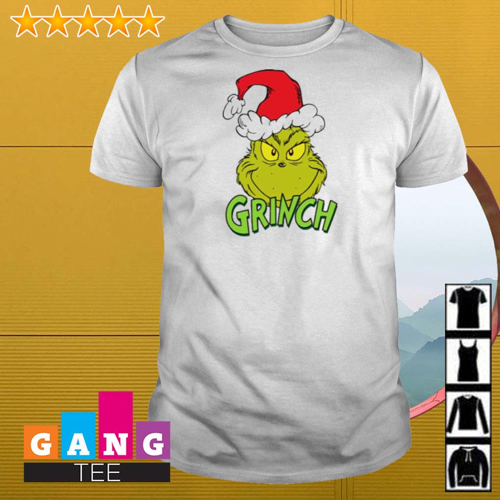 Original Dr. Seuss Grinch Santa hat Christmas shirt