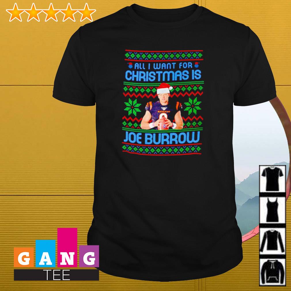 Premium All I want for Christmas is Joe Burrow ugly Christmas shirt